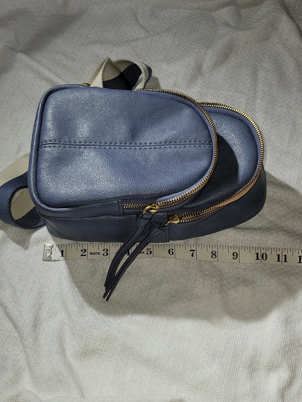 Kohl's Sonoma Blue Gray Crossbody Mini Backpack Mint Condition